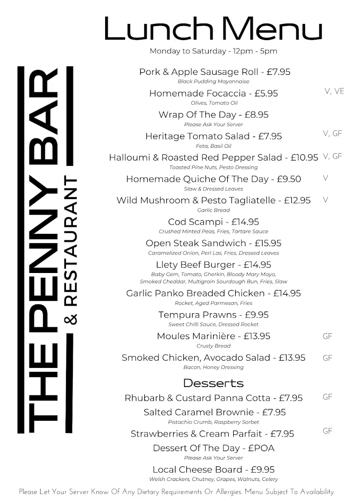 Menu_The Penny Bar & Restaurant_Saint Clears_image_4