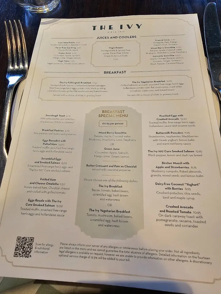 Menu_The Ivy Cafe Blackheath_Blackheath_image_1