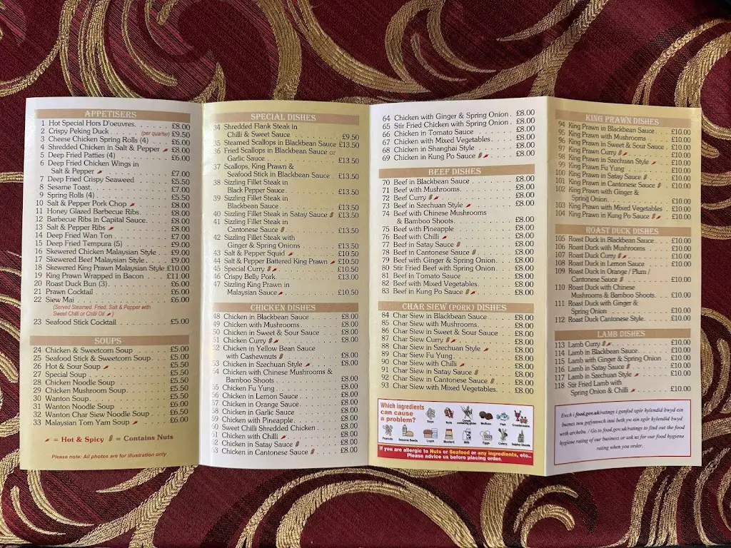 Menu_The Laughing Buddha_Rhyl_image_1