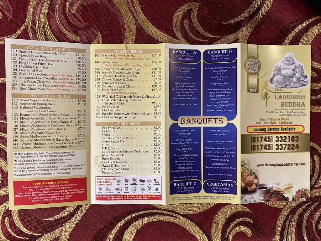 Menu_The Laughing Buddha_Rhyl_image_2