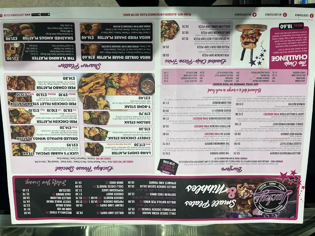 Menu_Lucky's Rhyl_Rhyl_image_3