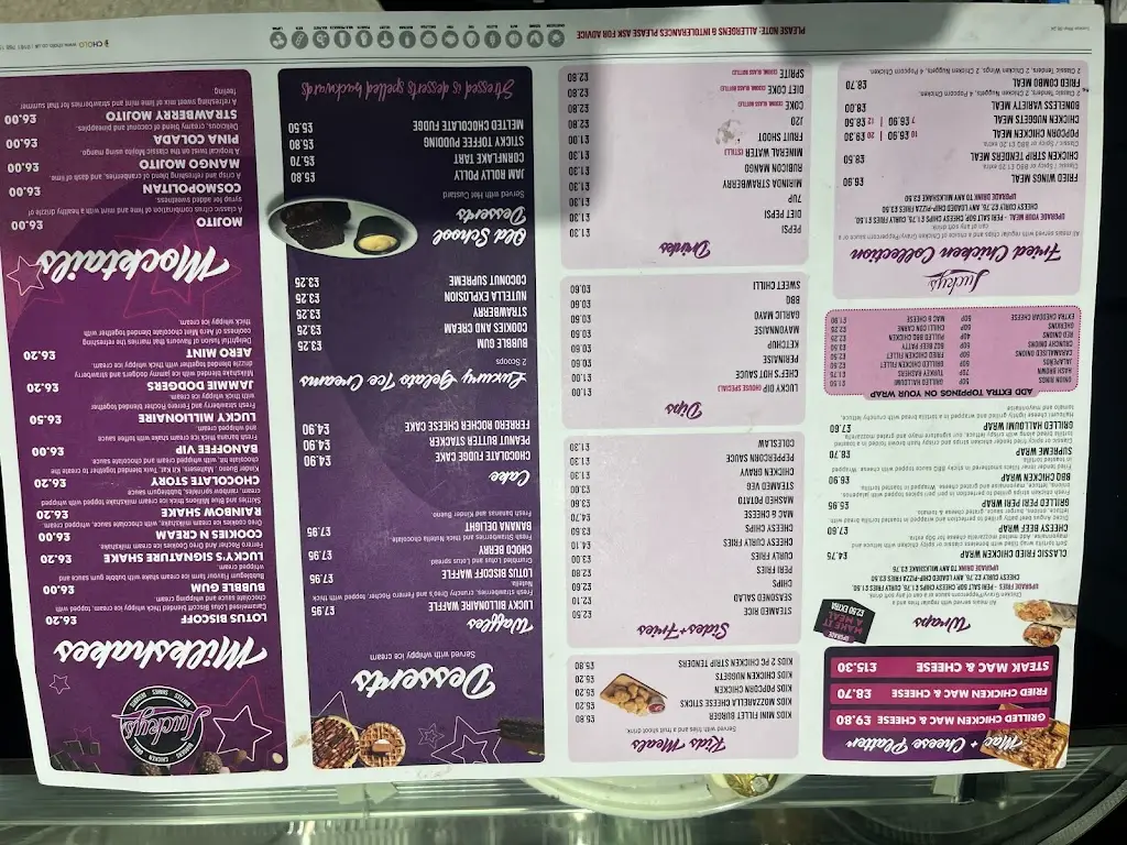Menu_Lucky's Rhyl_Rhyl_image_4