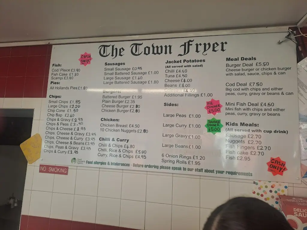 Menü_The Town Fryer_Rhyl_Bild_1