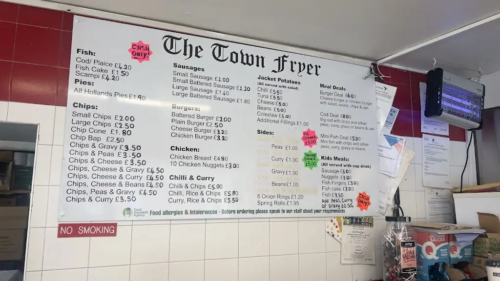 Menü_The Town Fryer_Rhyl_Bild_2