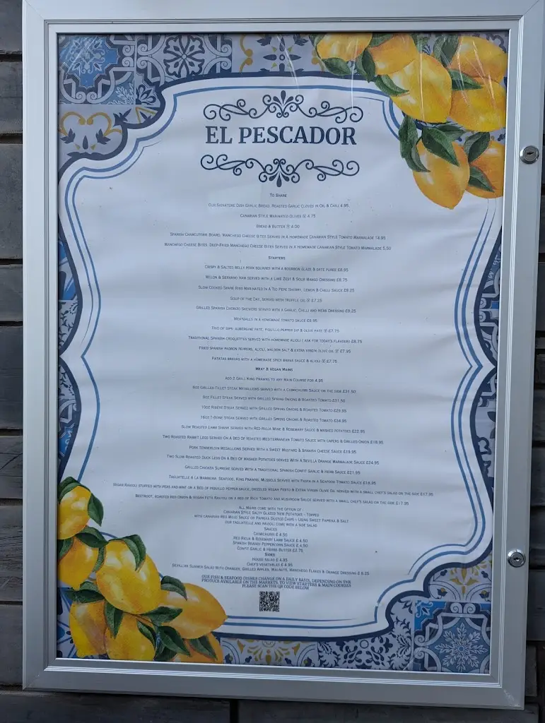 Menu_El Pescador Restaurant & Bar_Swansea_image_3
