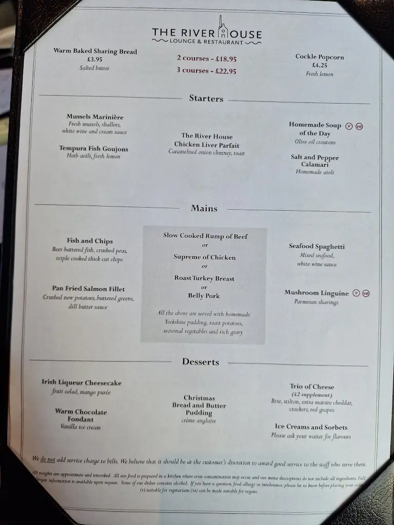 Menu_The River House_Swansea_image_1