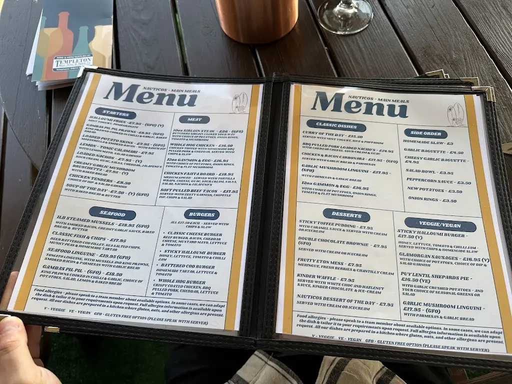 Menu_Nautico's Restaurant_Steynton_image_3