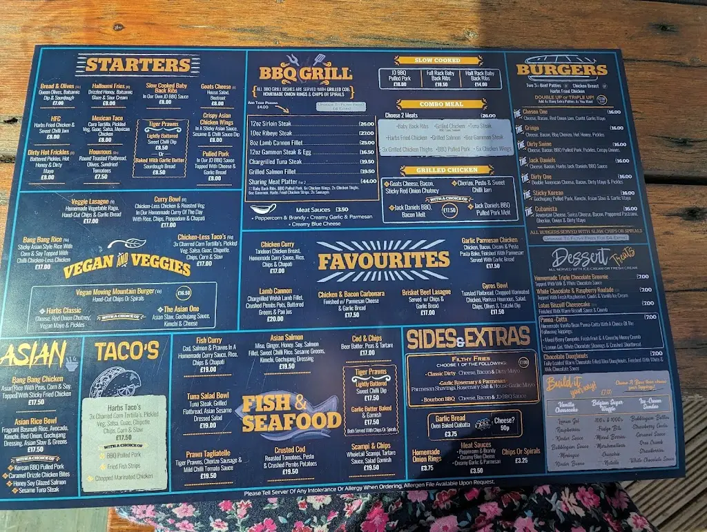 Menu_The Harbourmaster_Steynton_image_2