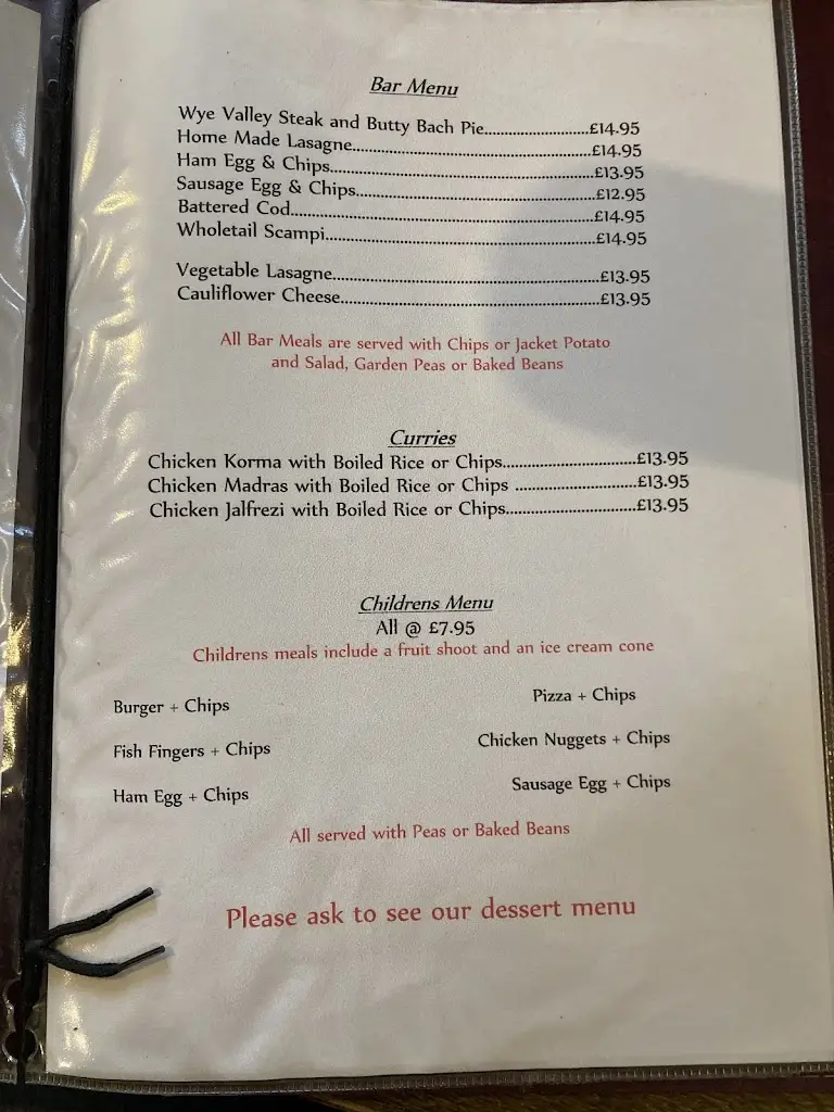 Menu_The Rose & Crown, Tintern_Tintern_immagine_4