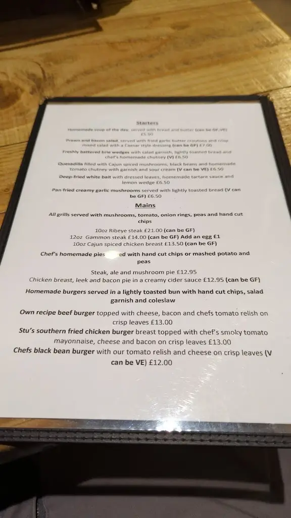 Menu_Bridge End Inn_Talgarth_image_1