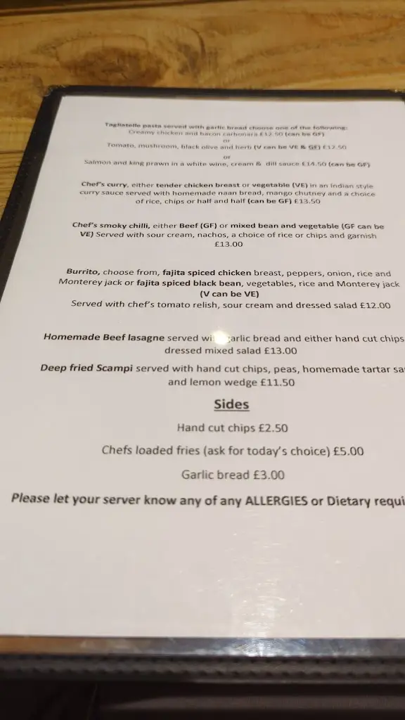 Menu_Bridge End Inn_Talgarth_image_2