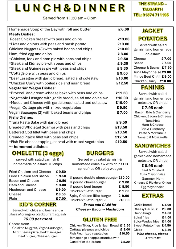 Menu_The Strand Bookshop and Café_Talgarth_image_1