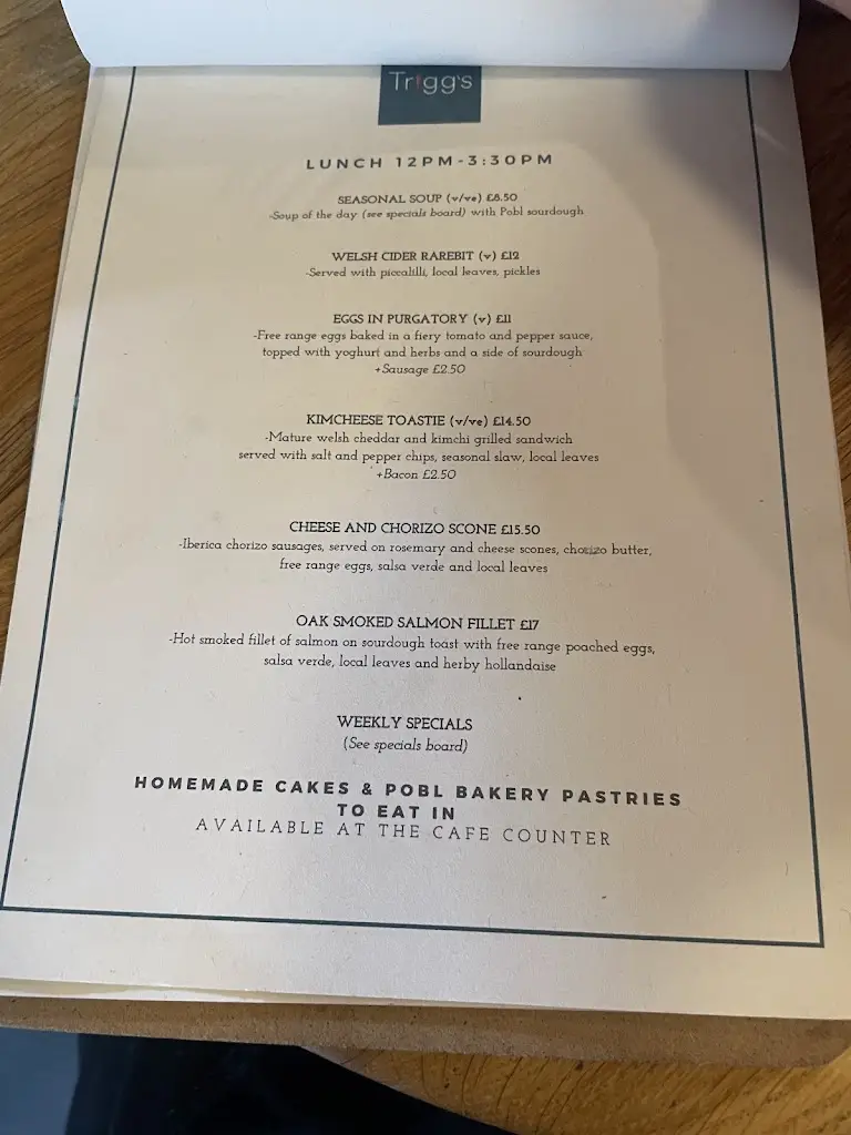 Menu_Trigg's at The Mill_Talgarth_immagine_3