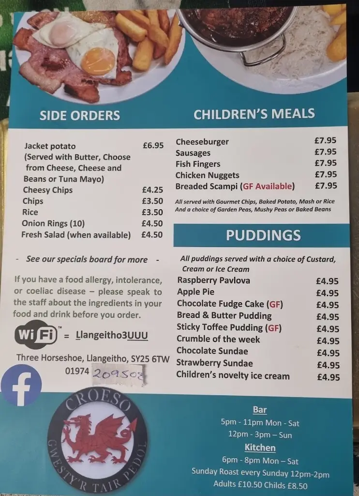 Menu_Three Horseshoe Inn_Tregaron_image_4