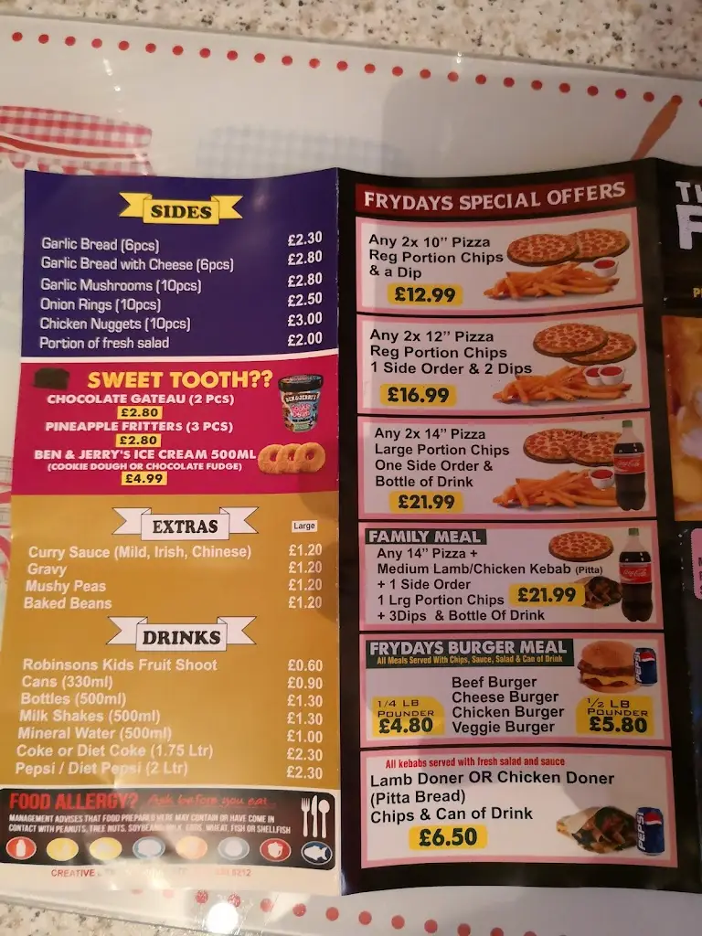 Menu_The Frydays_Risca_image_1