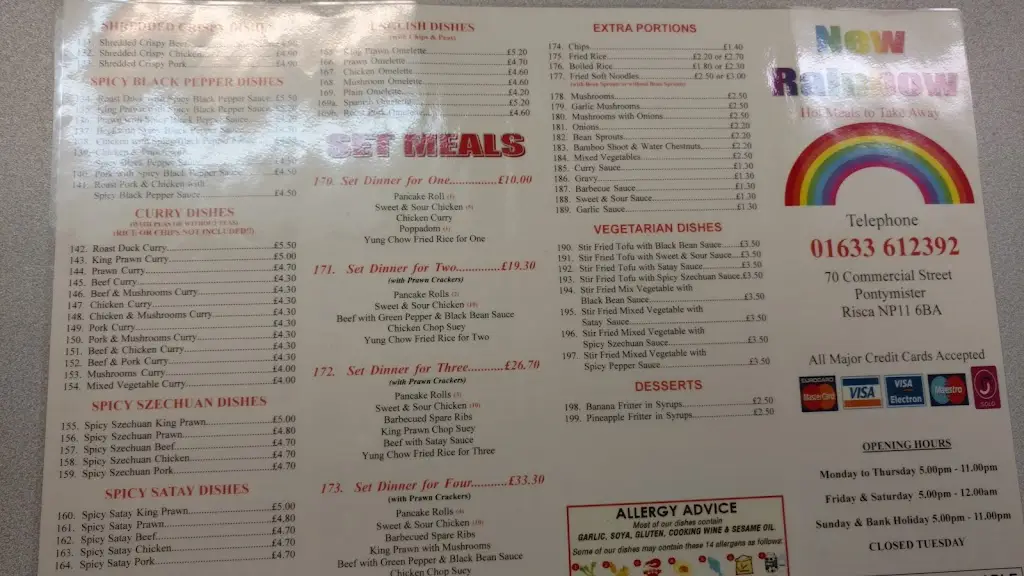 Menu_New Rainbow Chinese takeaway_Risca_image_1
