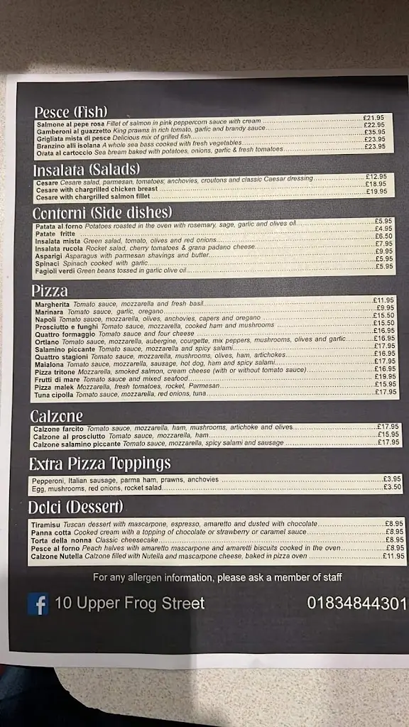 Menu_IL CAMINETTO Tenby_Tenby_image_1