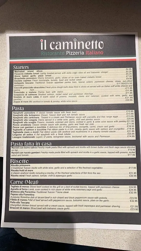 Menu_IL CAMINETTO Tenby_Tenby_image_2