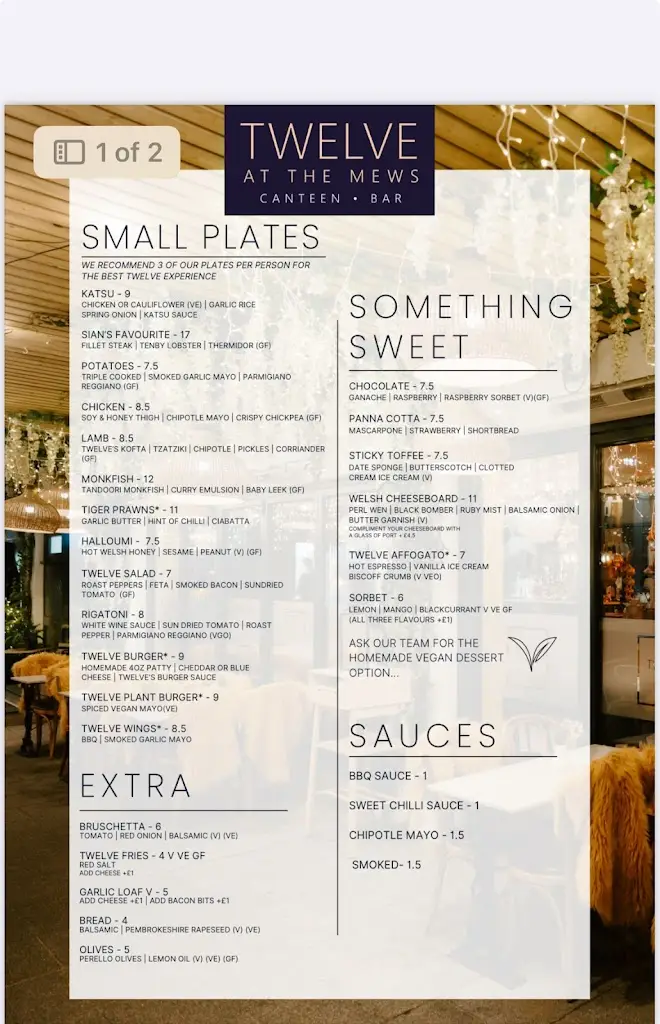 Menu_Twelve Tenby_Tenby_image_2