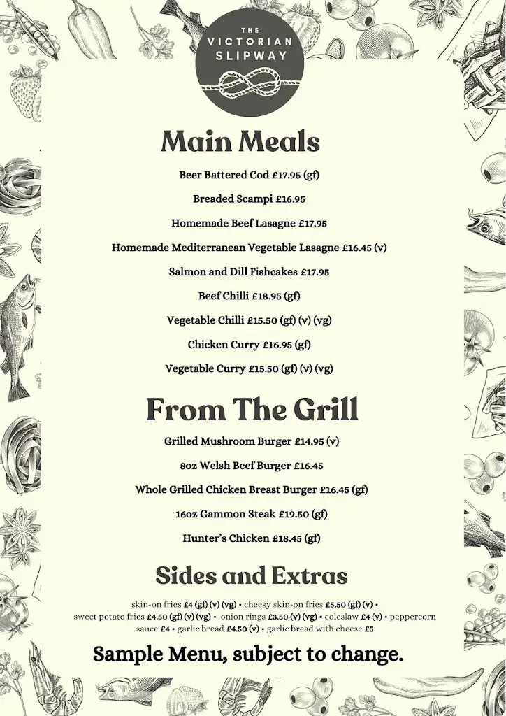 Menu_The Victorian Slipway_Tywyn_image_3