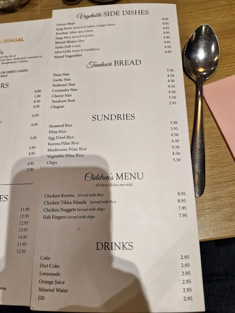 Menu_Bay of Bengal Tywyn_Tywyn_image_2