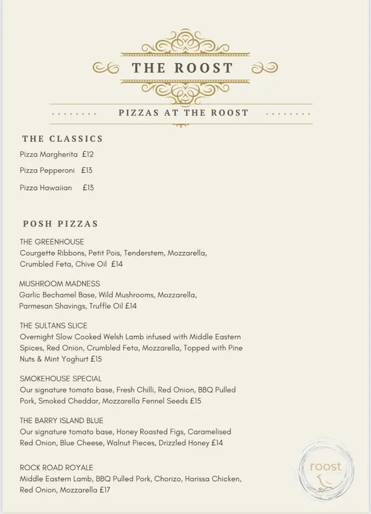 Menu_The Roost_Vale of Glamorgan_image_2