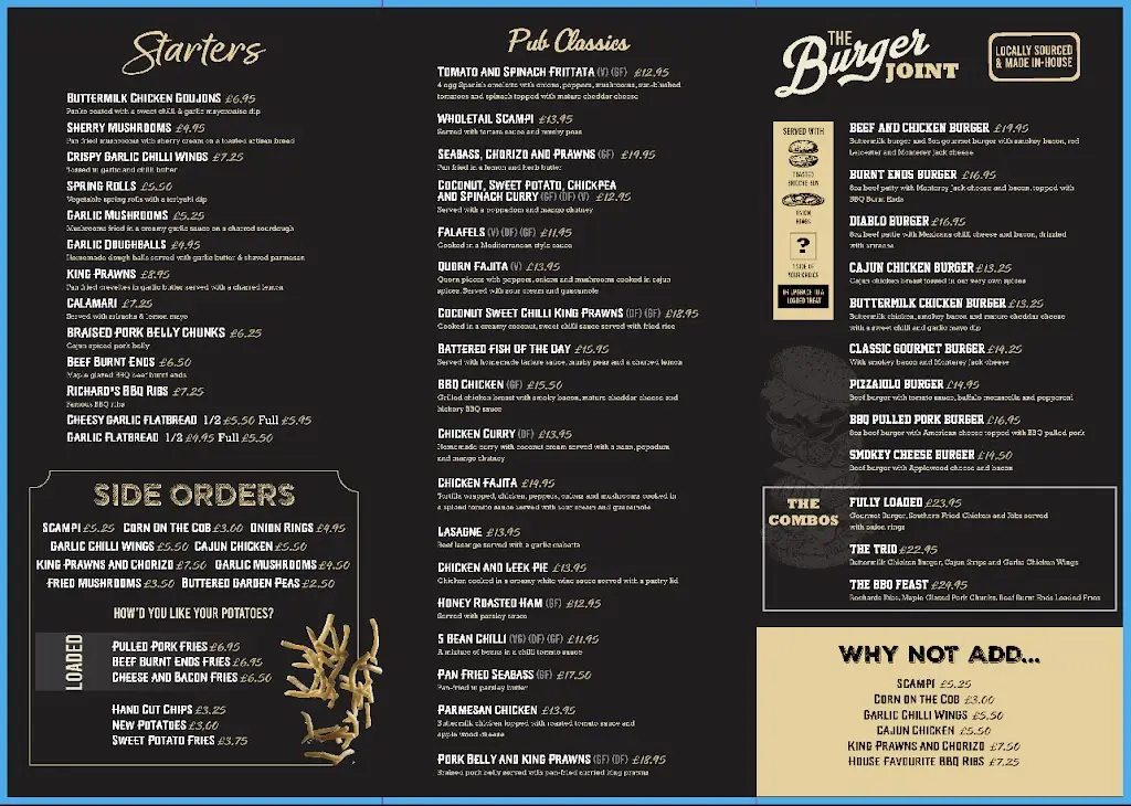 Menü_The Aubrey Arms_Ystalyfera_Bild_1