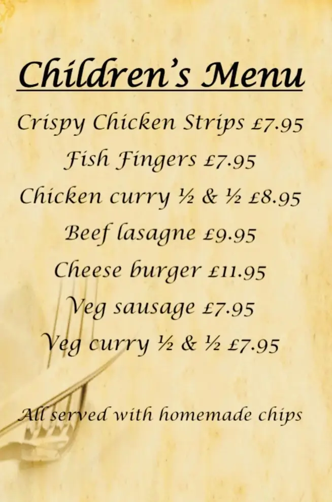 Menu_The Sporting Chance_Whitland_image_1
