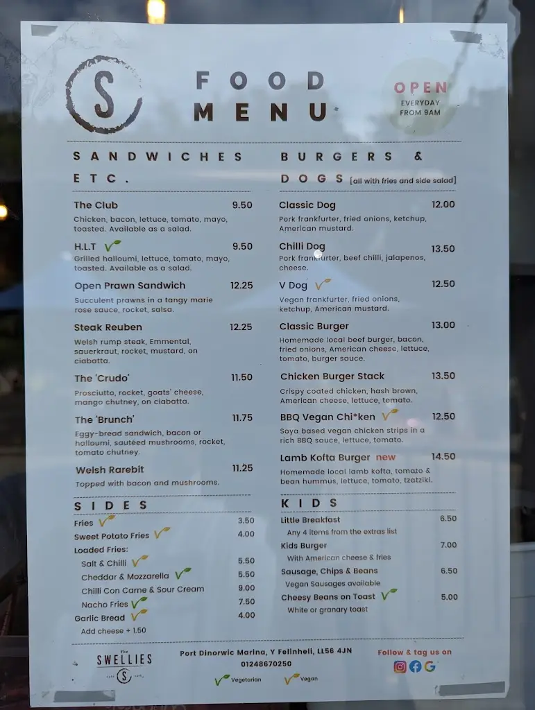 Menu_The Swellies_Y Felinheli_image_4