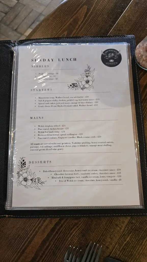 Menu_The Wallace Steakhouse with rooms_Usk_image_3