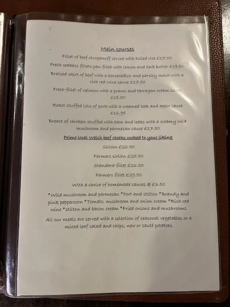 Menu_The Hall Inn Pub & Restaurant_Usk_image_1