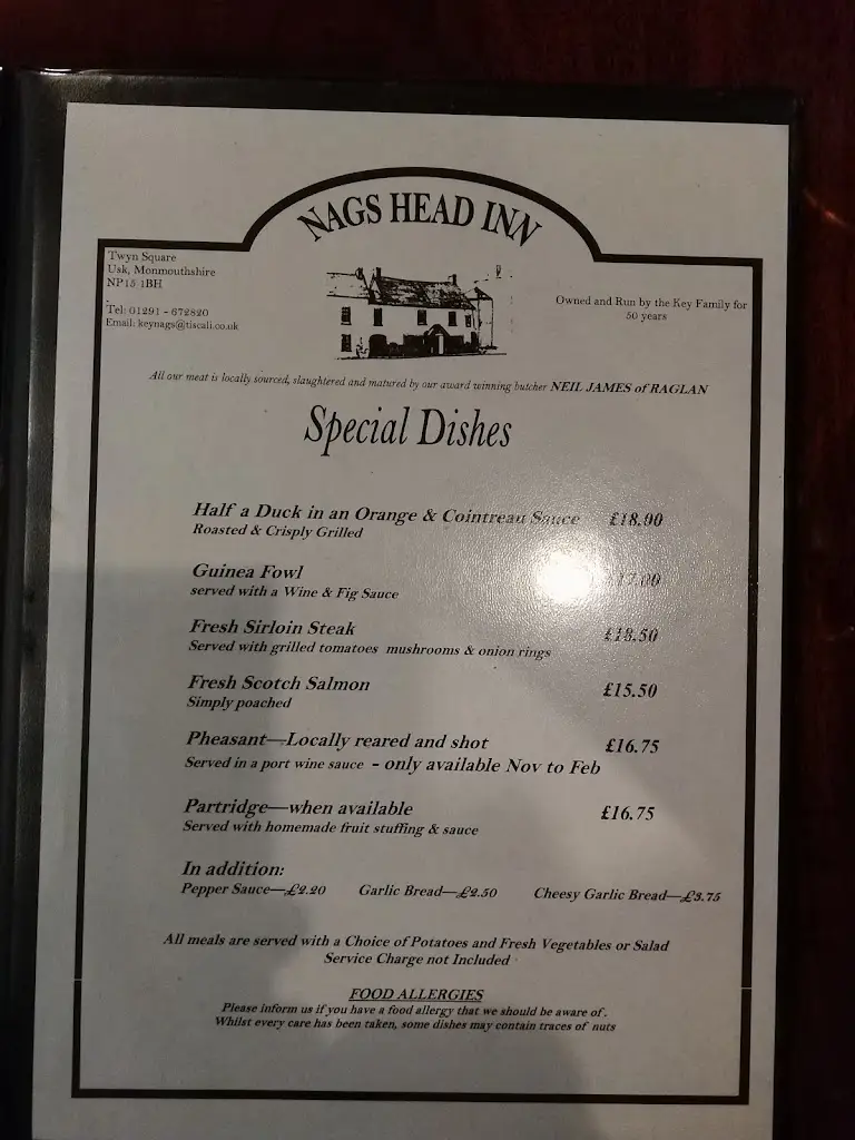 Menu_Nags Head Inn_Usk_image_1