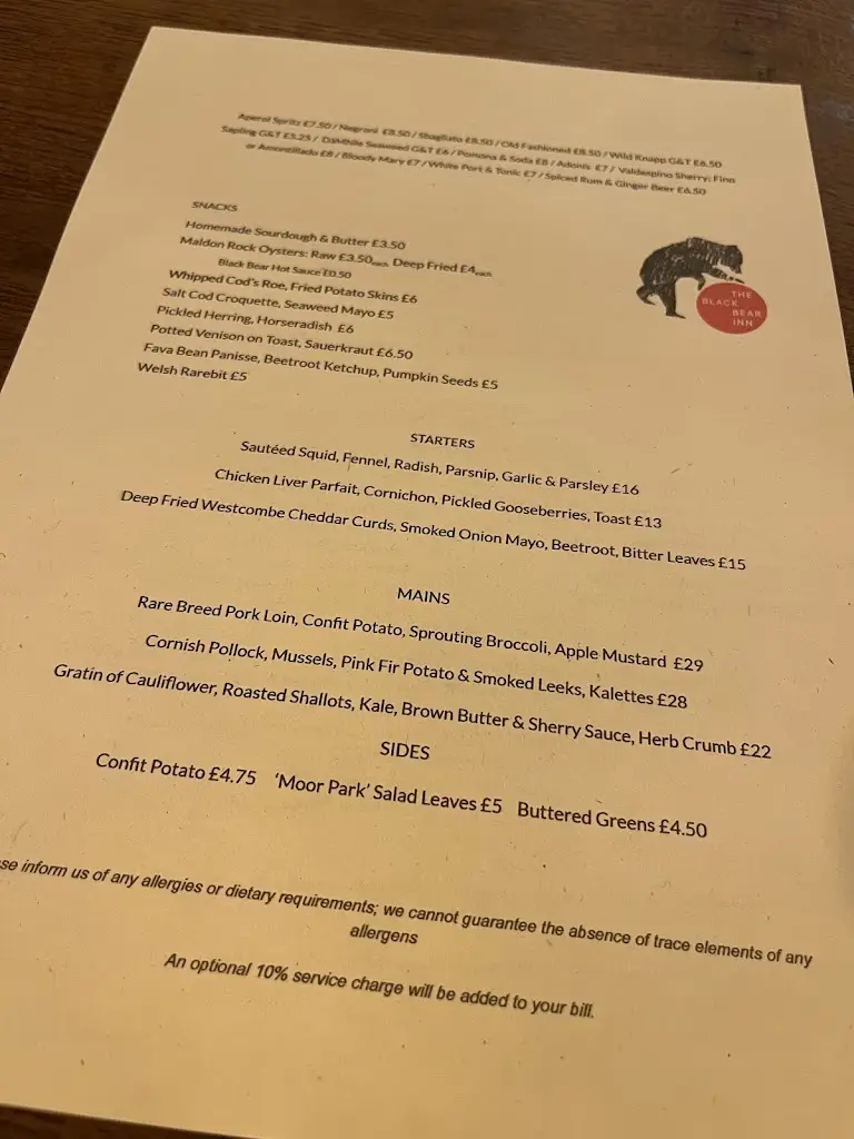 Menu_The Black Bear Inn_Usk_image_1