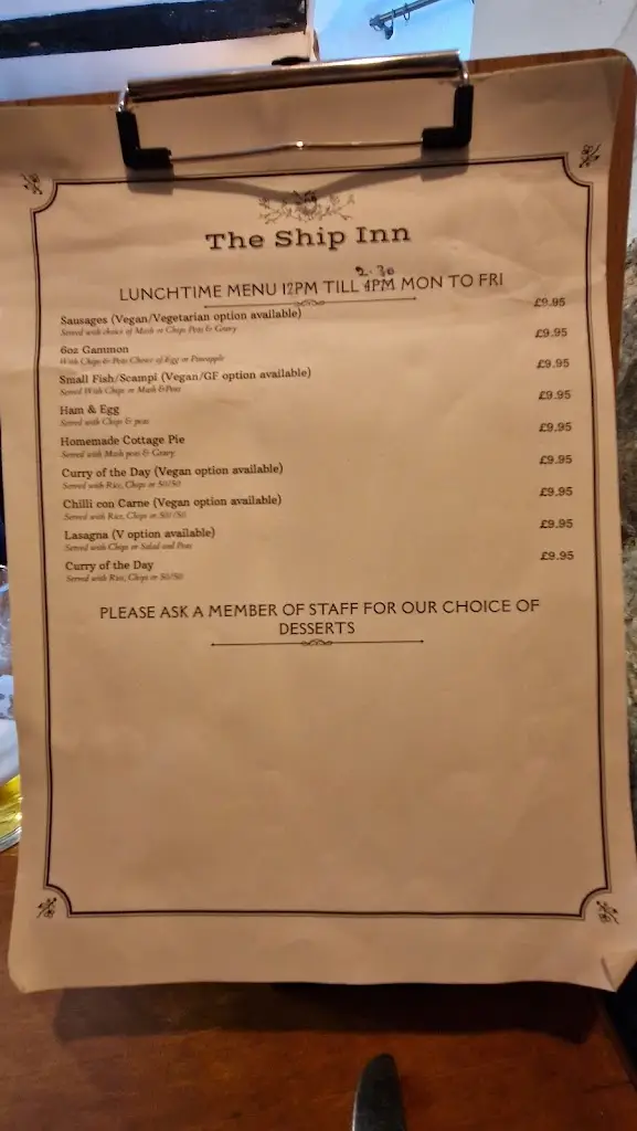 Menu_The Ship Inn_Usk_image_3