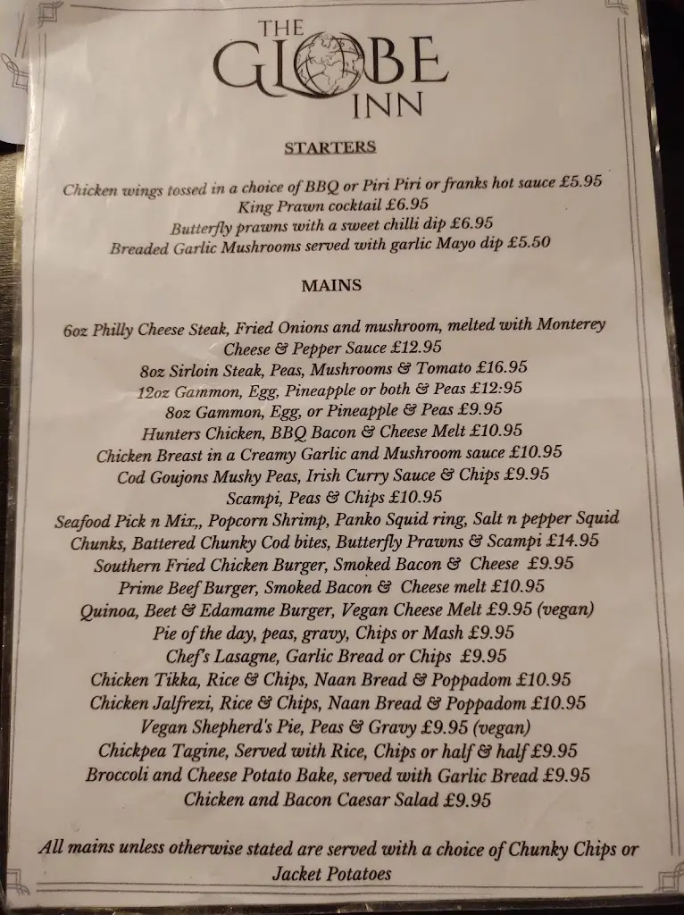 Menu_The Globe Inn_Porthcawl_image_4