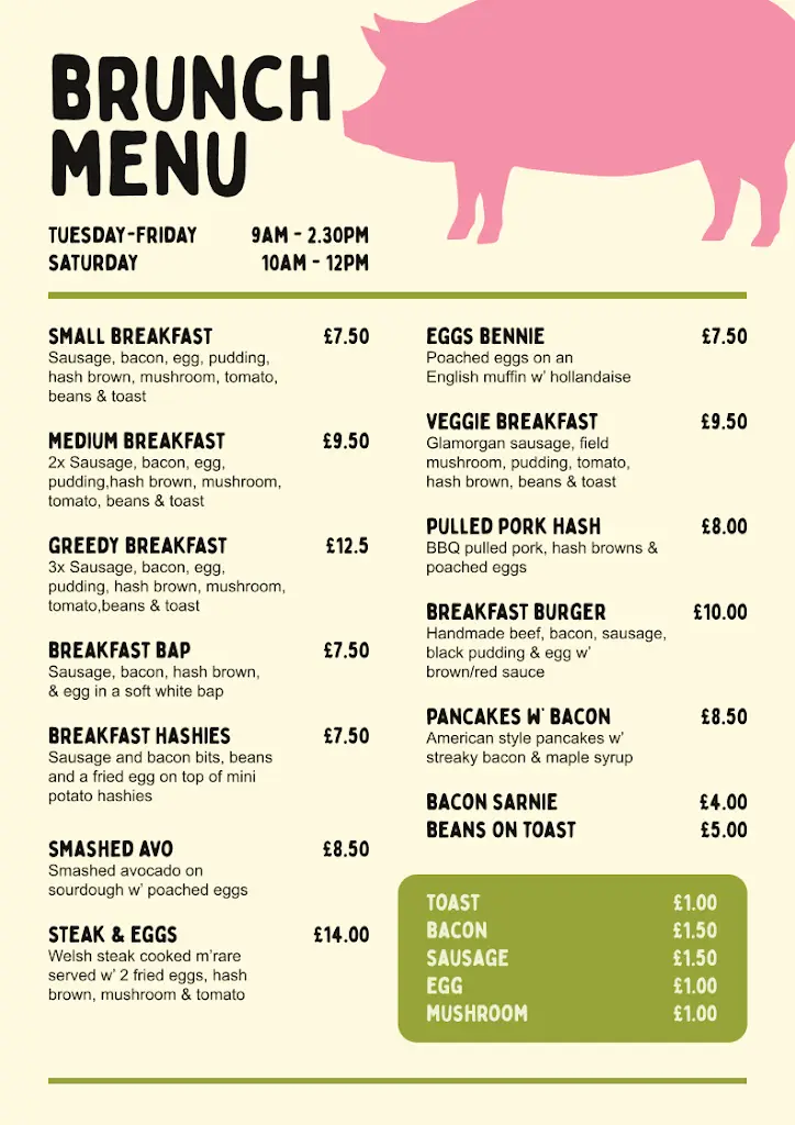 Menu_The Greedy Pig_Porthcawl_image_1
