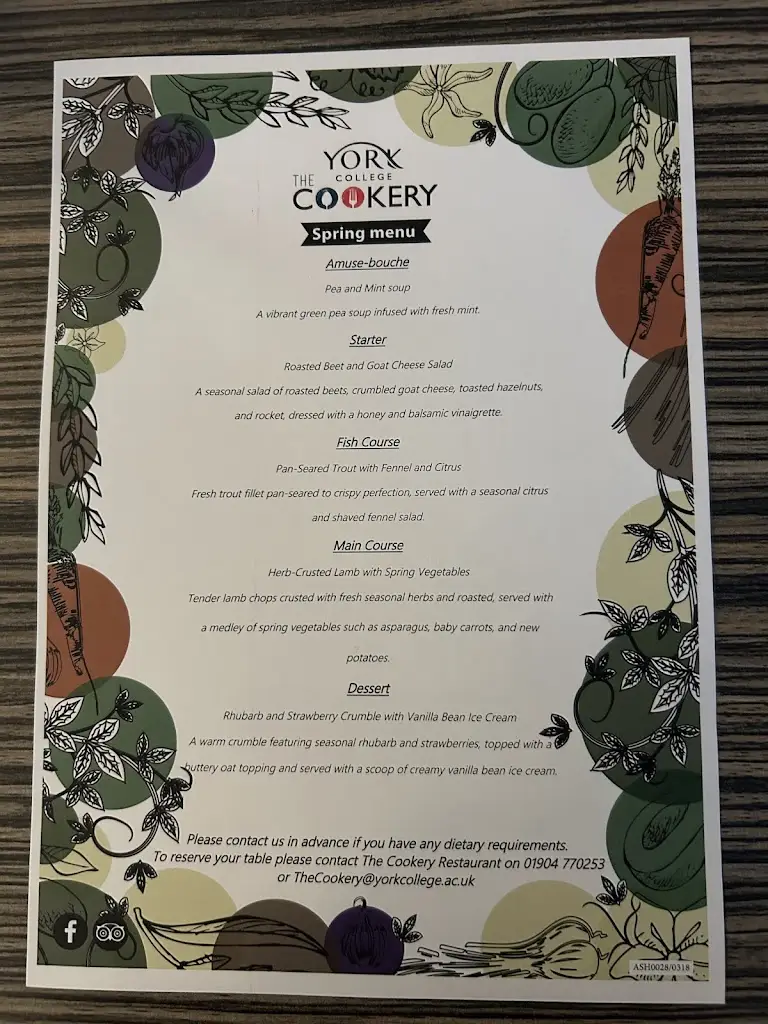 Menu_The Cookery Restaurant_Bishopthorpe_image_1