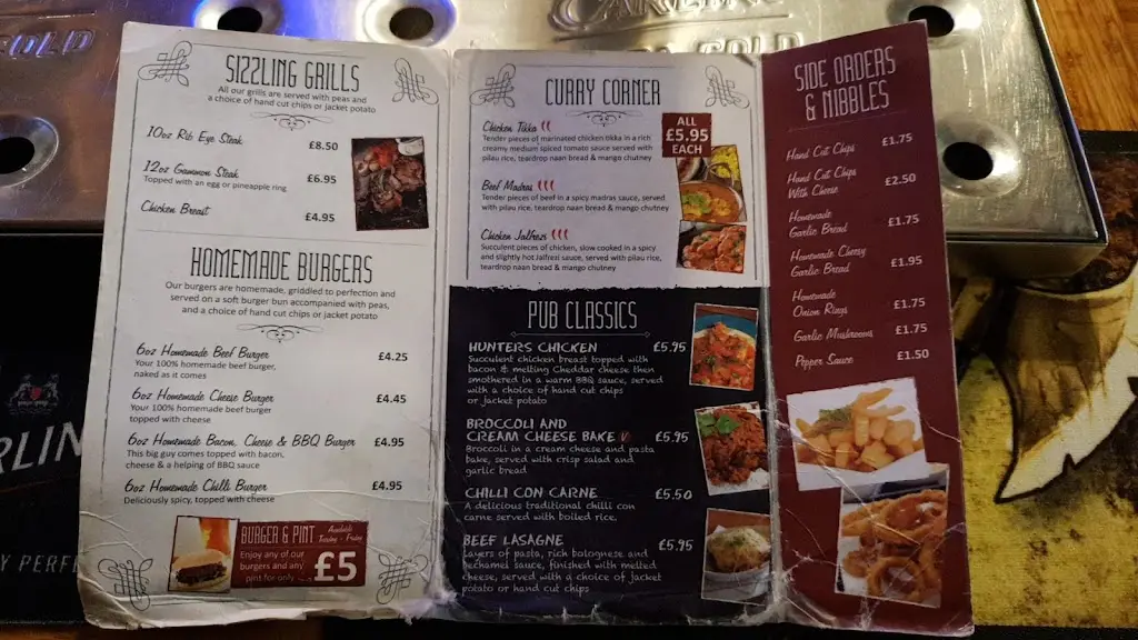 Menu_Prince Of Wales_Porthcawl_image_1