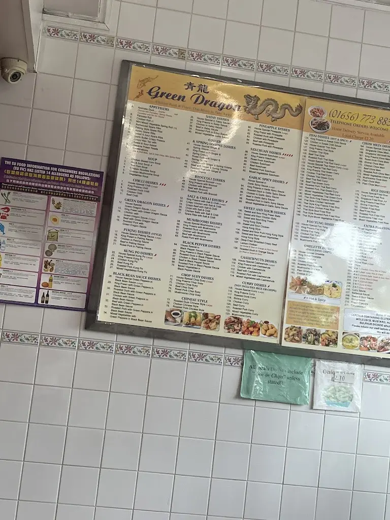 Menu_Green Dragon_Porthcawl_imagen_1