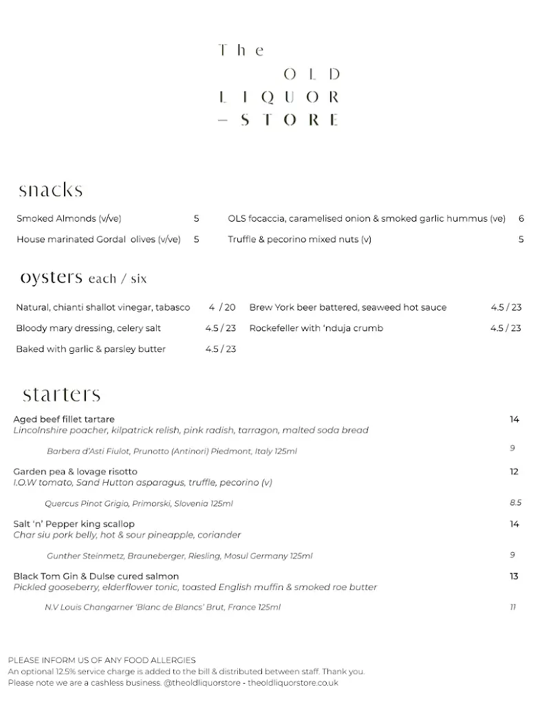 Menu_The Old Liquor Store Restaurant & Bar_Bishopthorpe_image_3