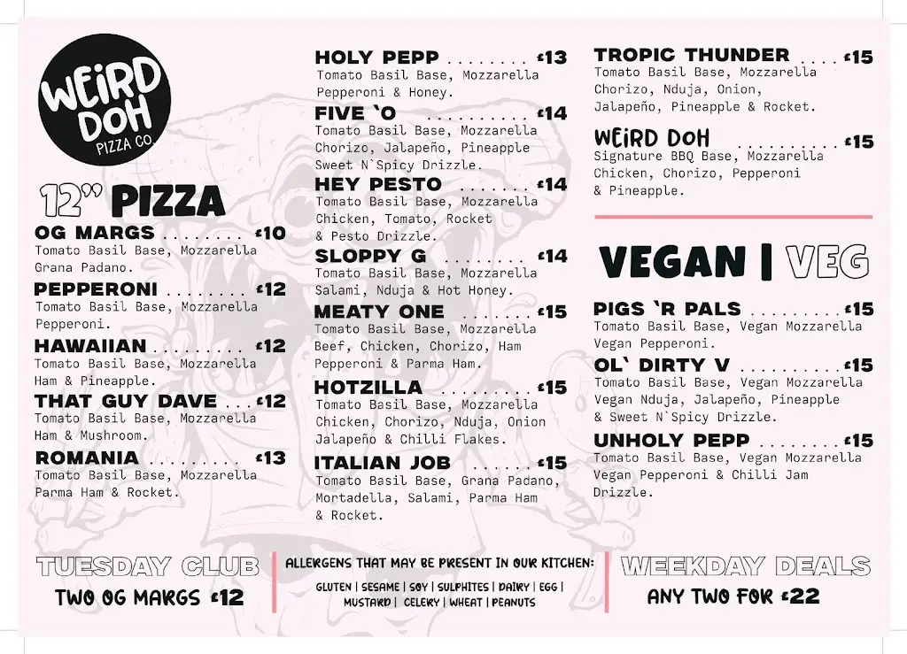 Menu_Weird Doh Pizza Co - Porthcawl_Porthcawl_image_1