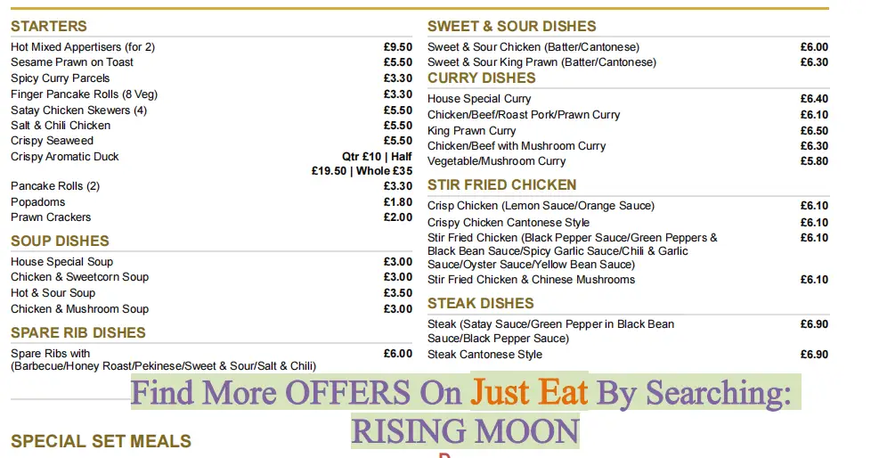 Menu_Rising Moon_Porthcawl_imagen_1