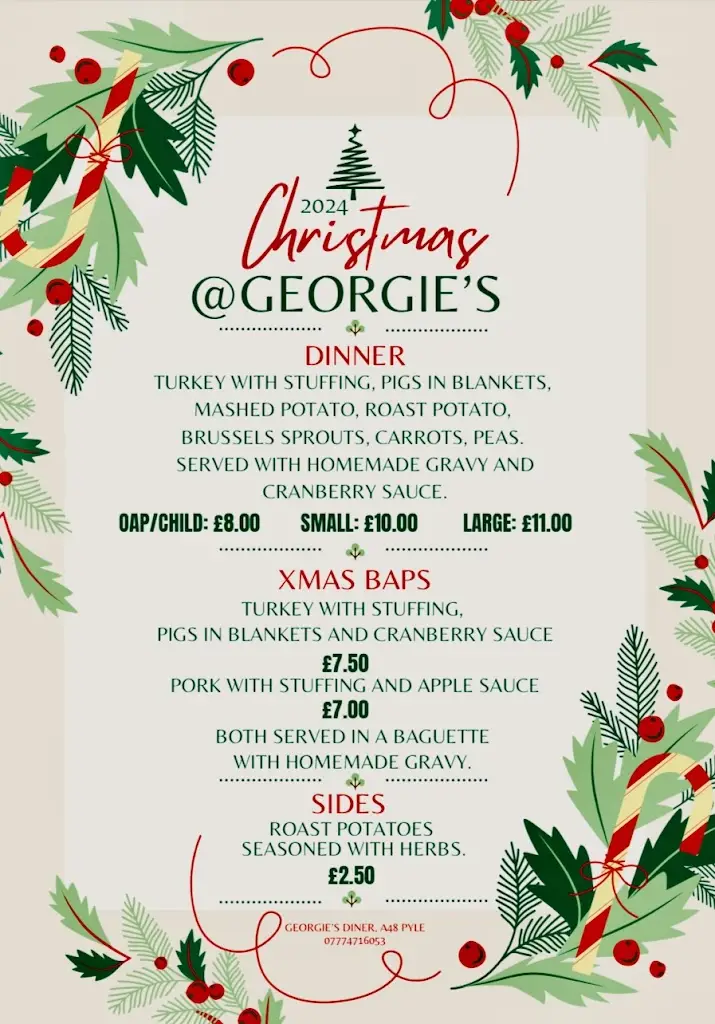 Menu_Georgie's Diner_Porthcawl_image_1