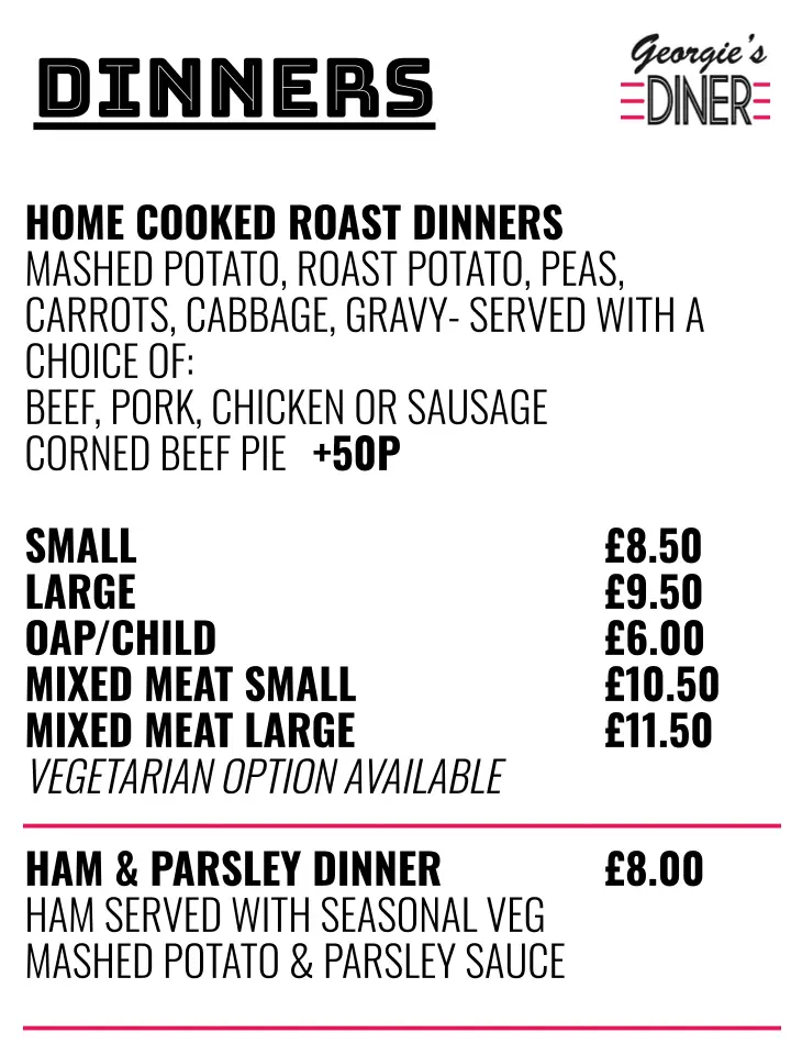 Menu_Georgie's Diner_Porthcawl_image_4