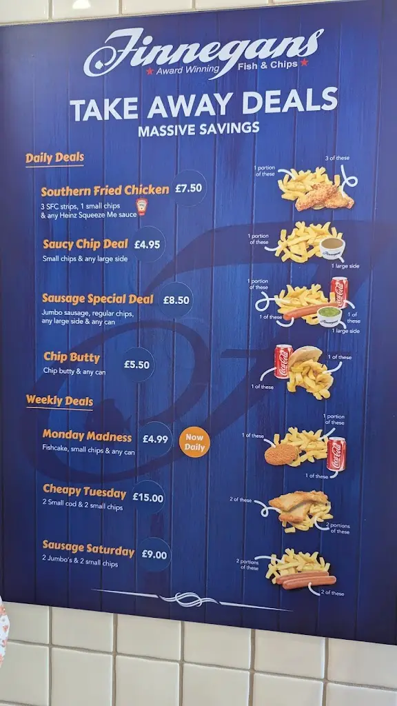 Menu_Finnegan’s Takeaway  Fish & Chips Porthcawl_Porthcawl_image_1