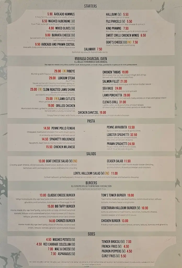 Menu_Elena's Bistro_Black Notley_image_1