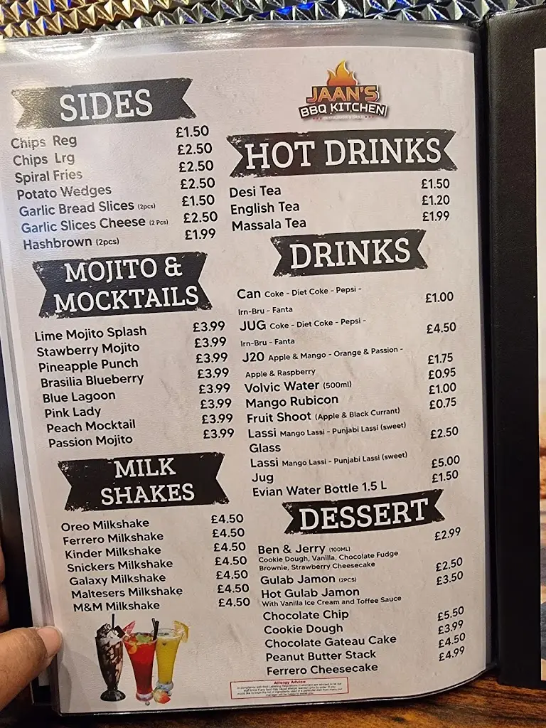 Menu_Jaan's Restaurant Blackburn_Blackburn_image_2