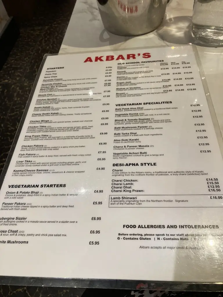 Menu_Akbar's Restaurant_Blackburn_image_3