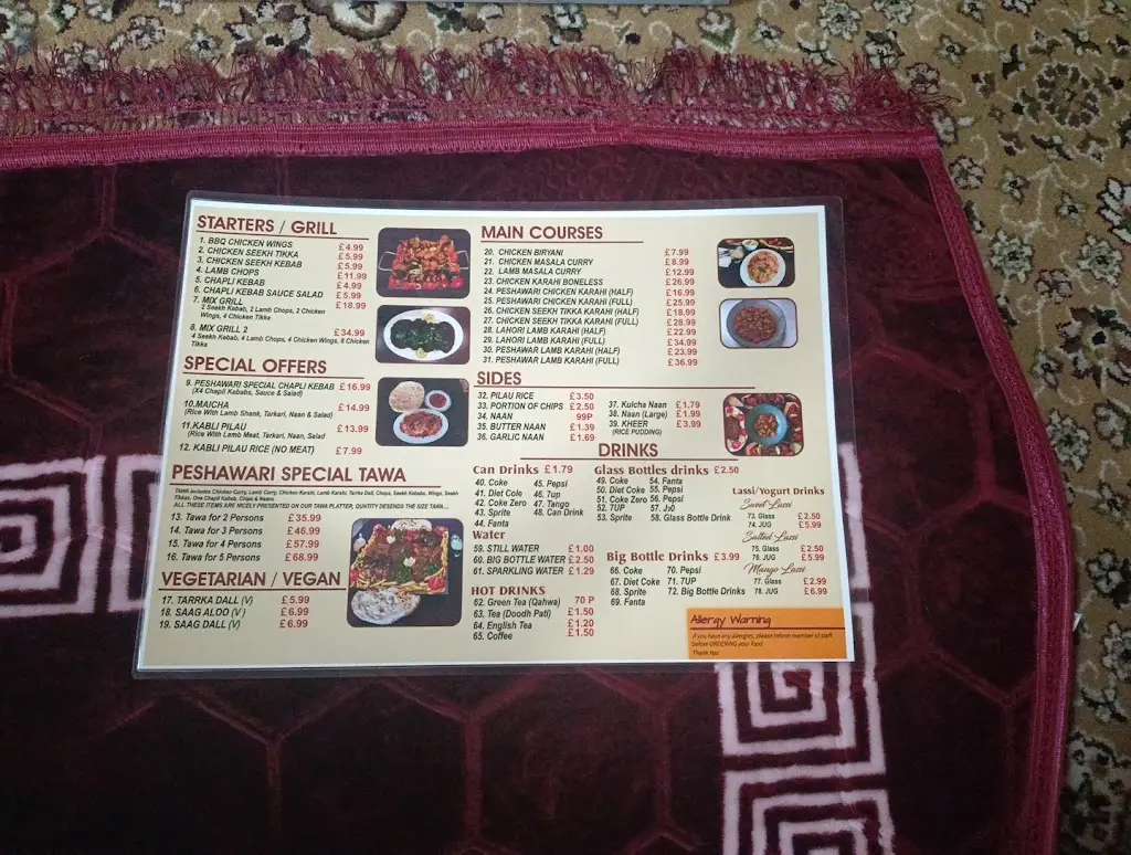 Menu_Taste Of Peshawar Blackburn_Blackburn_image_1