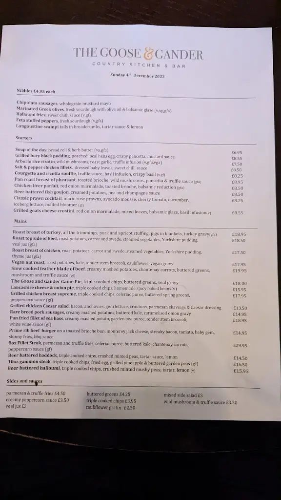 Menu_The Goose and Gander_Blackrod_image_3